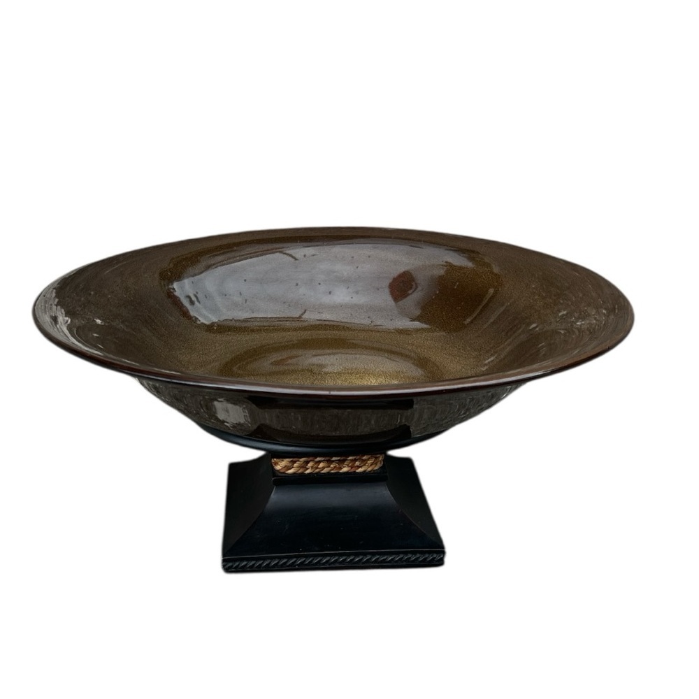 Vintage PartyLite Sahara Sands Centerpiece Pedestal 13" 3-Wick Candle Holder - Picture 8 of 10